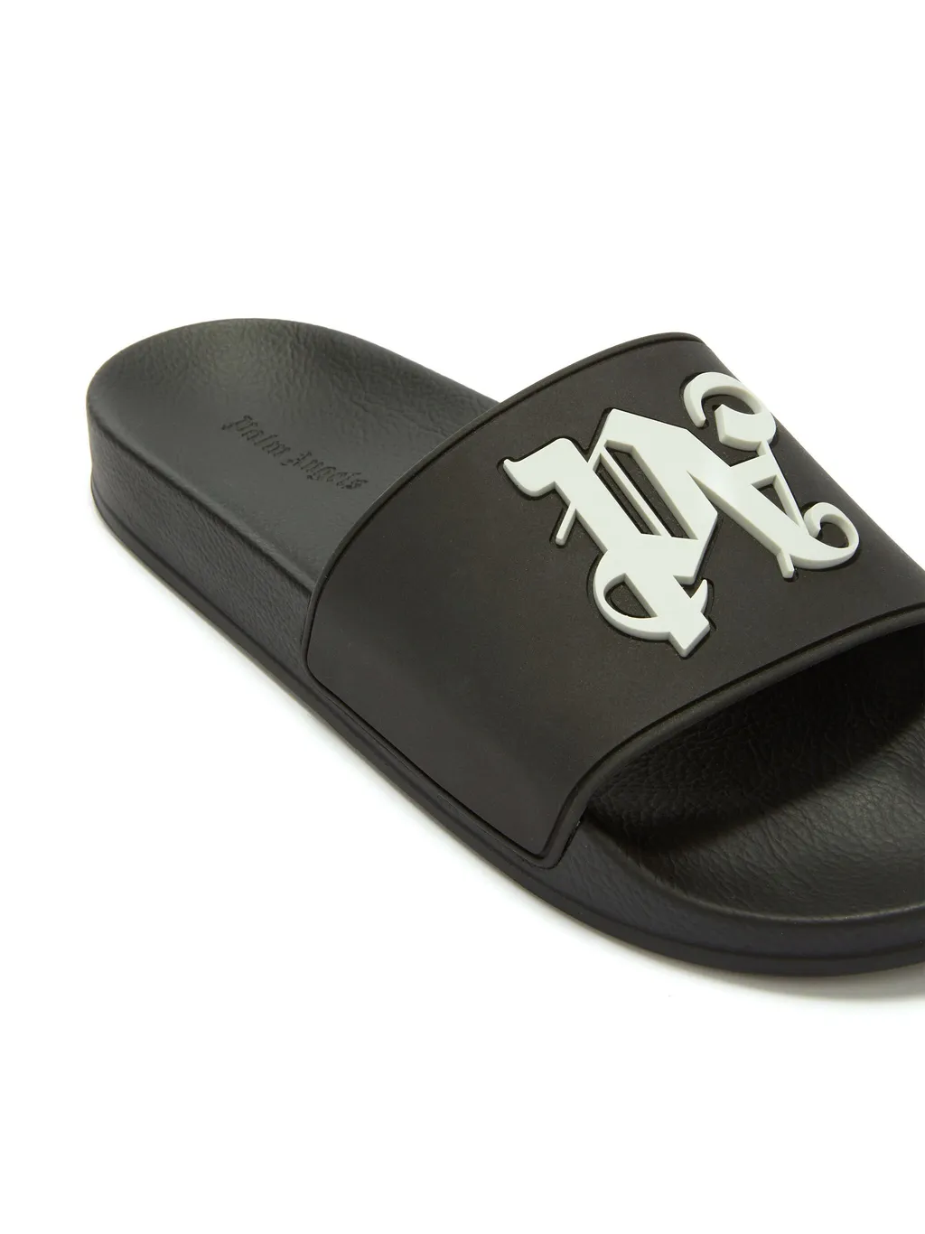 Palm Angels Monogram Patch Round Toe Slides
