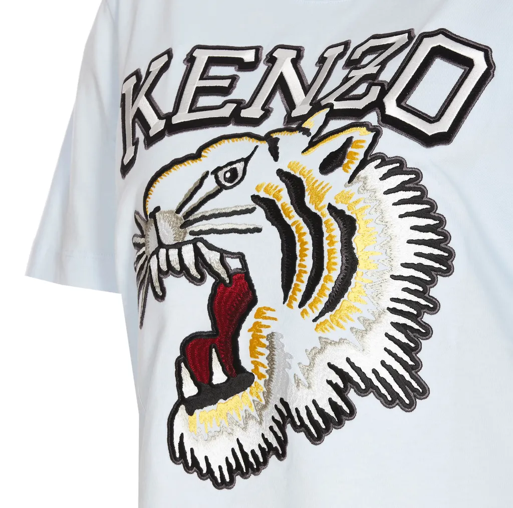 Kenzo Logo Embroidered Crewneck T-Shirt