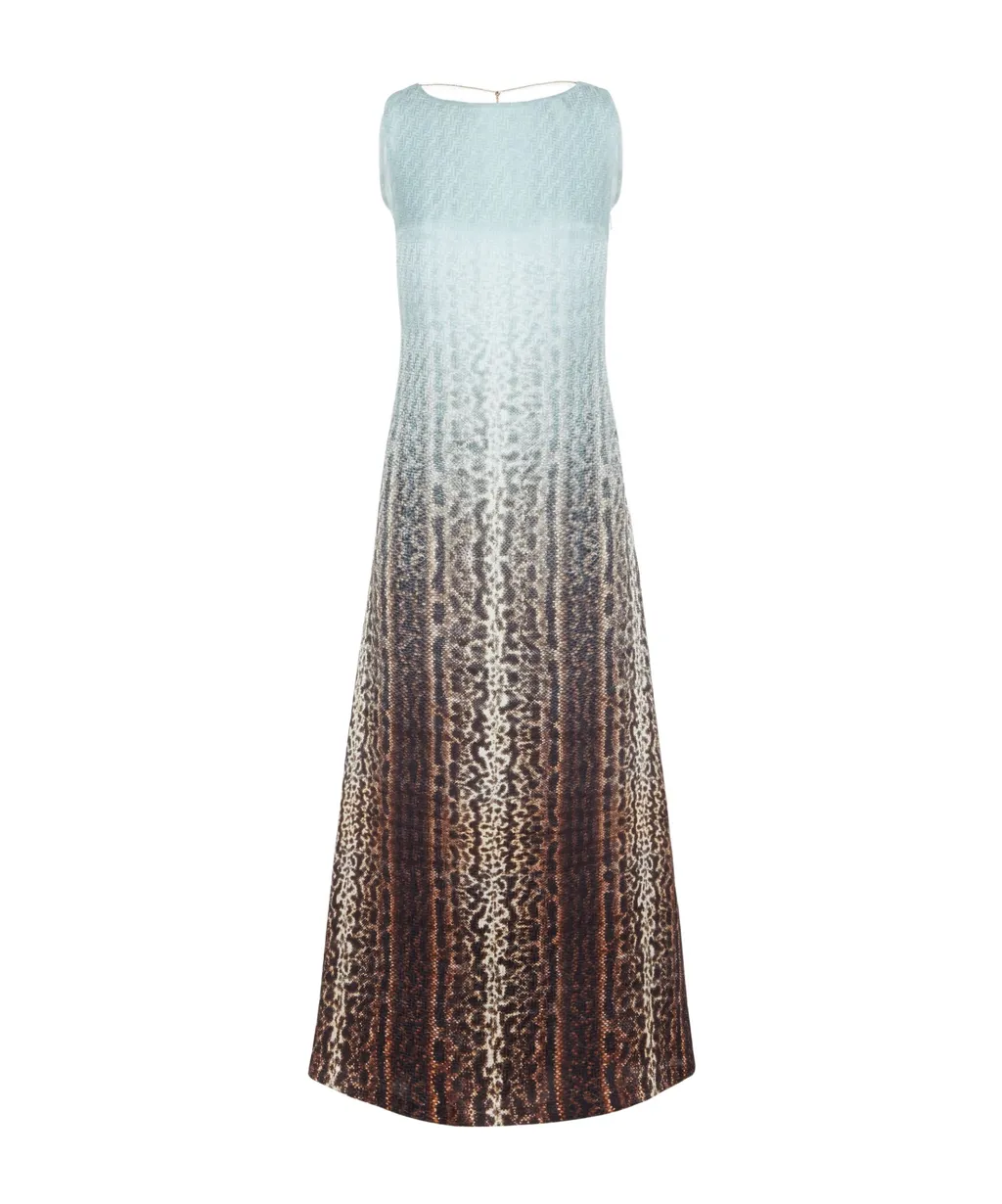 Fendi Gradient-Effect Sleeveless Maxi Dress