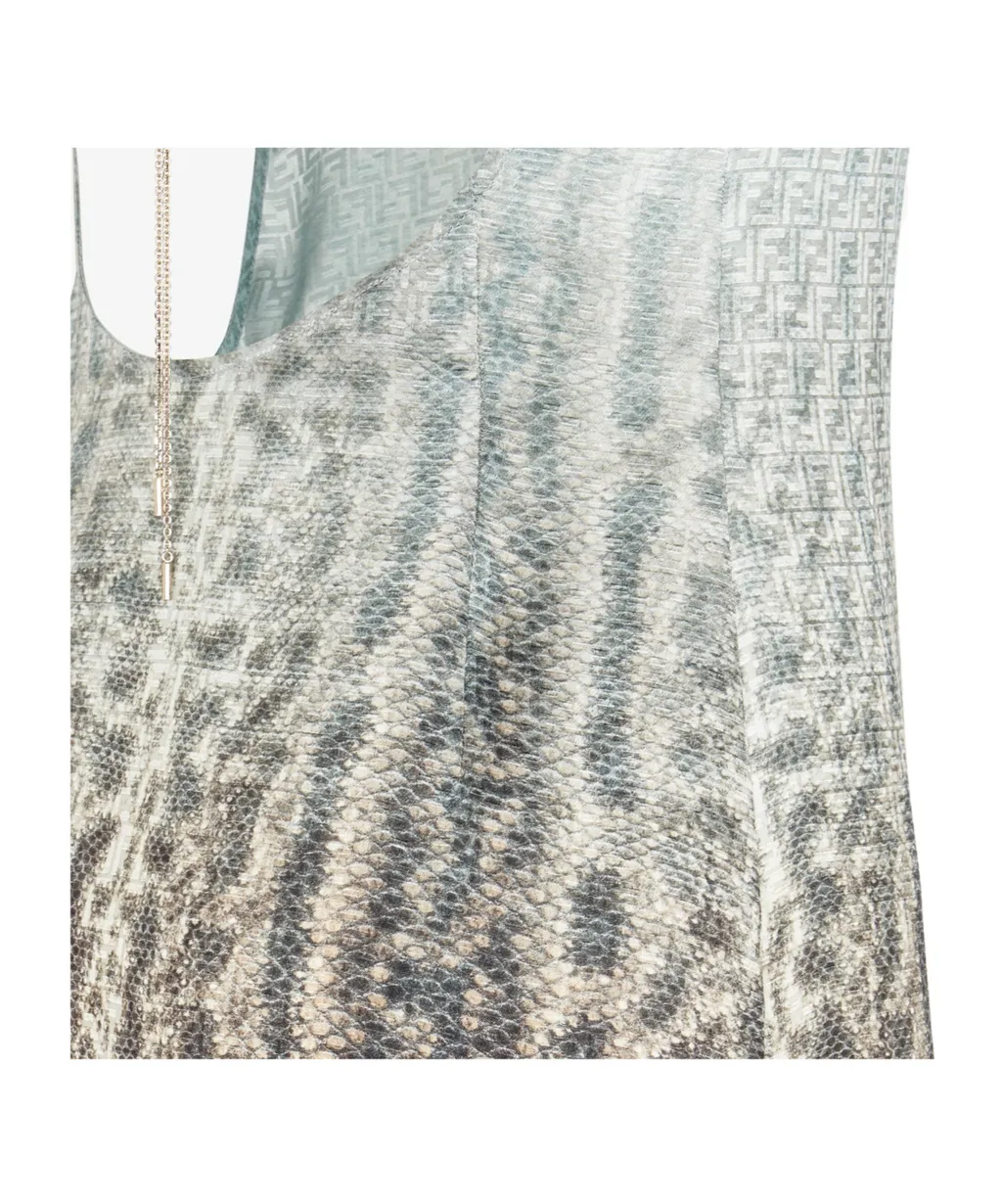 Fendi Gradient-Effect Sleeveless Maxi Dress