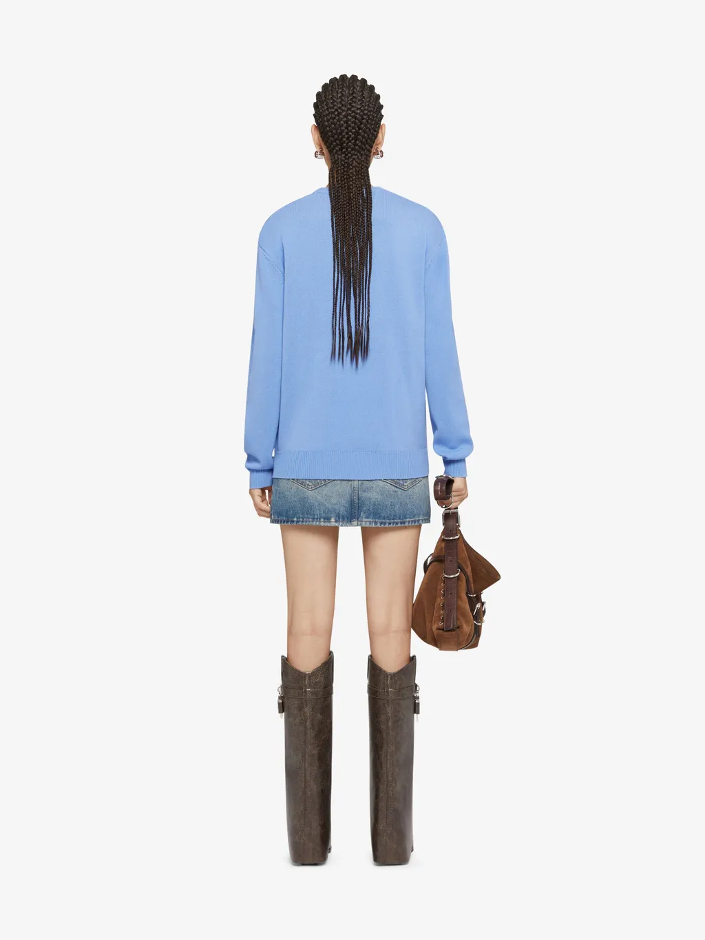 Givenchy Chain-Detailed Denim Mini Skirt