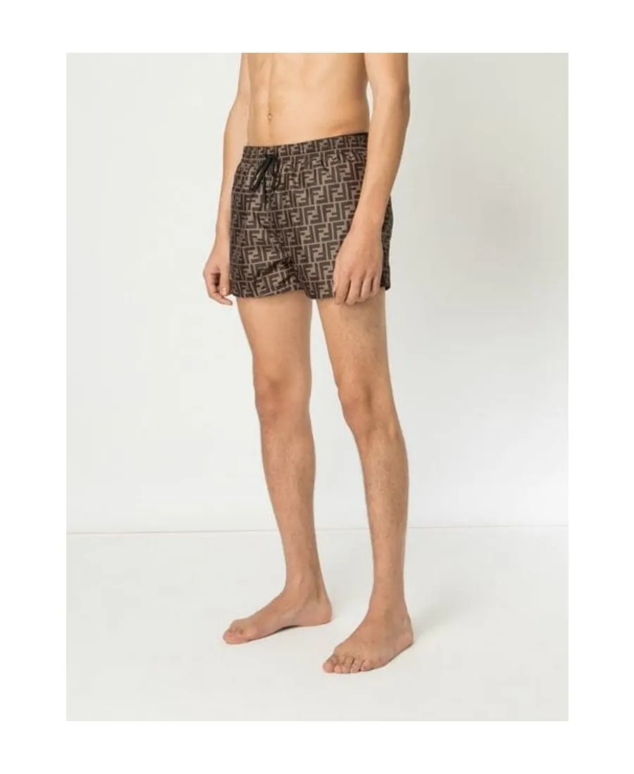 Fendi Ff Drawstring Swim Shorts