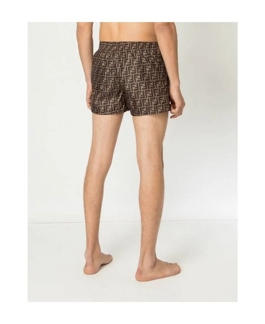 Fendi Ff Drawstring Swim Shorts