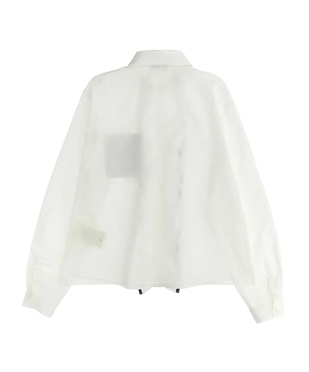 Fendi Kids Ff Jacquard Ruffled Poplin Shirt