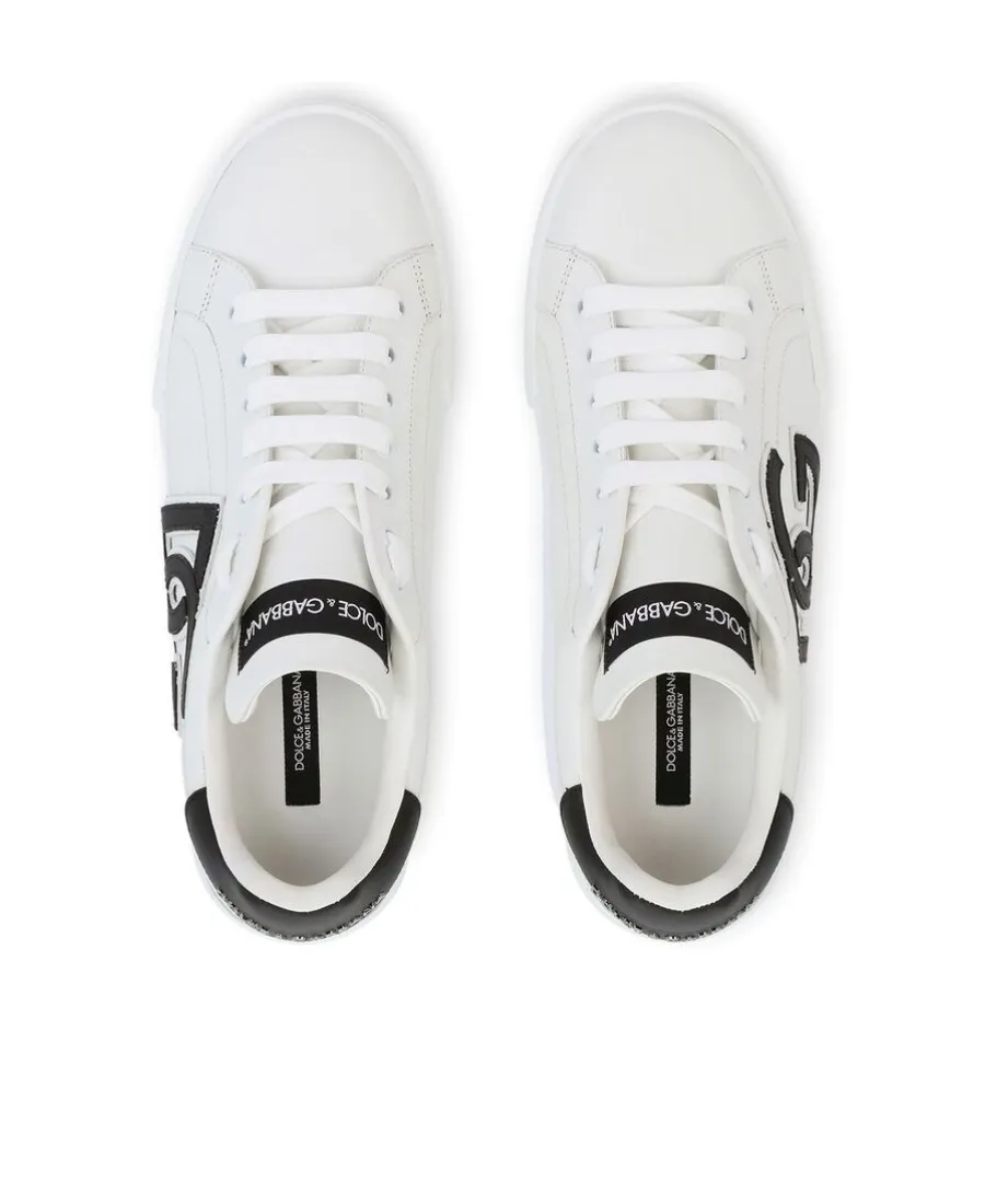 Dolce & Gabbana Portofino Logo Patch Lace-Up Sneakers