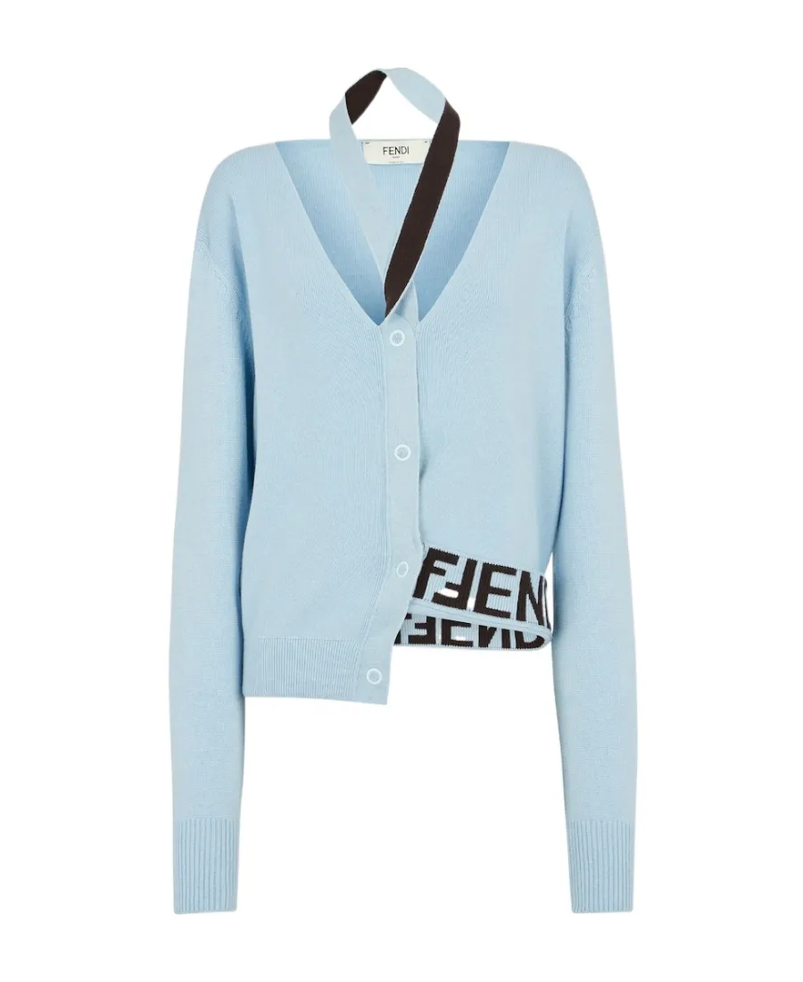 Fendi Cut Out Detailed Cardigan