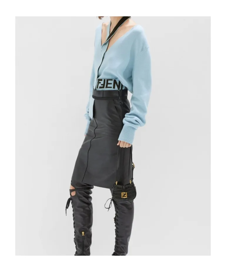 Fendi Cut Out Detailed Cardigan