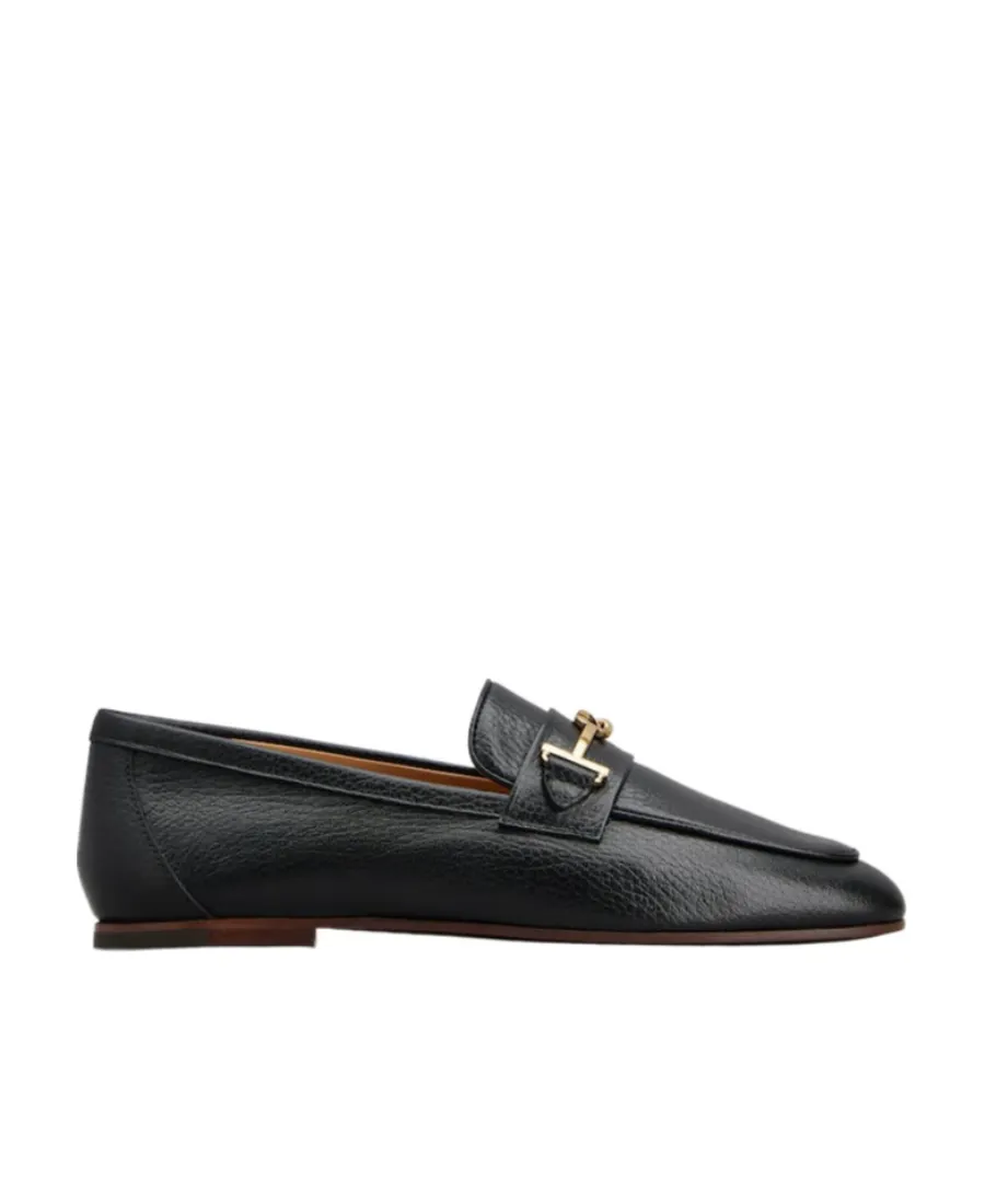 Tod's Logo Plaque Almond Toe Loafers