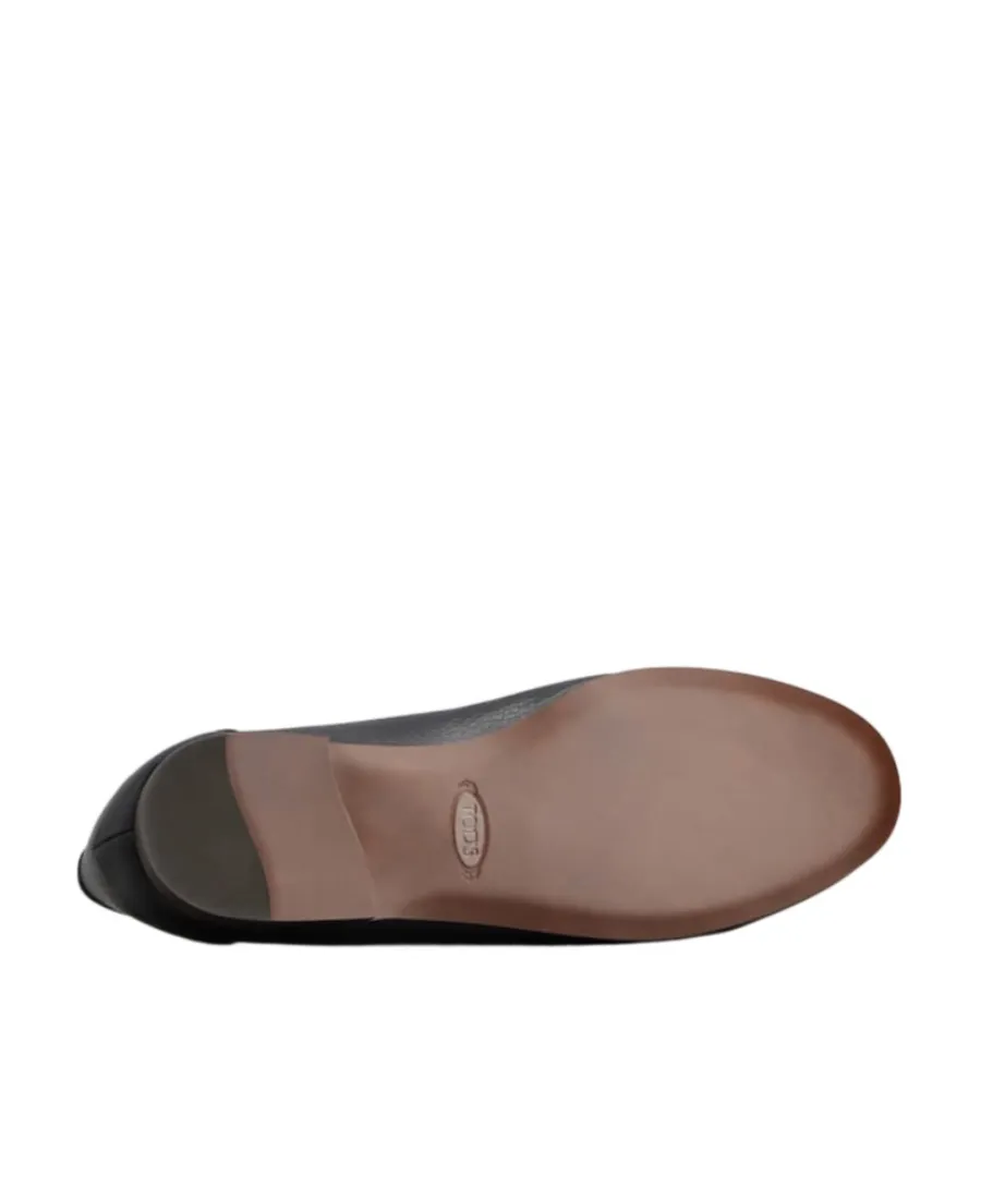 Tod's Logo Plaque Almond Toe Loafers