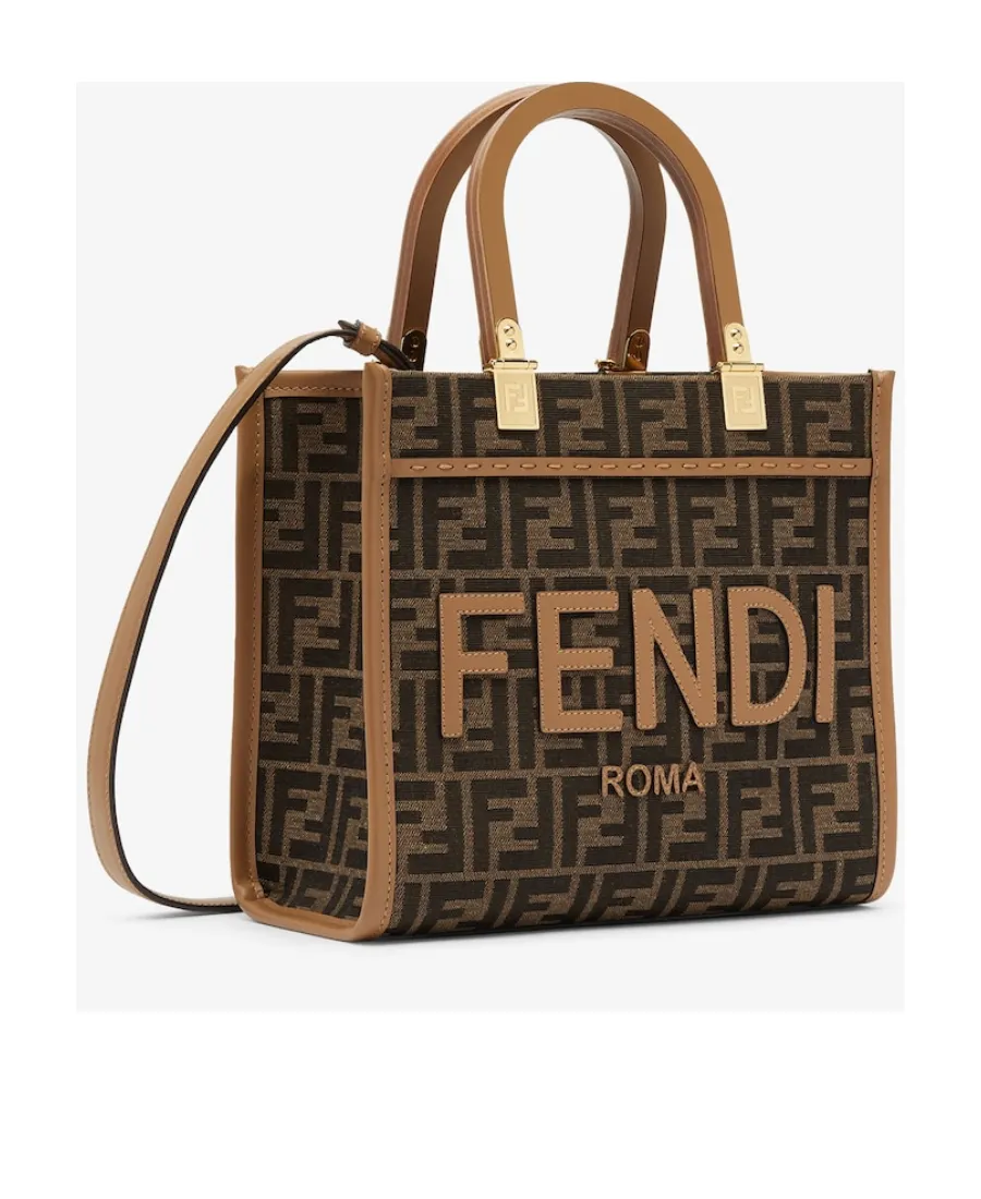 Fendi Sunshine Ff Jacquard Small Top Handle Bag