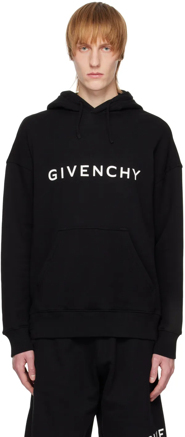 Givenchy Logo Printed Drawstring Hoodie