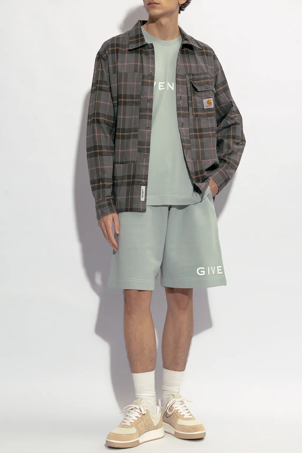 Givenchy Logo Printed Elastic Waist Shorts