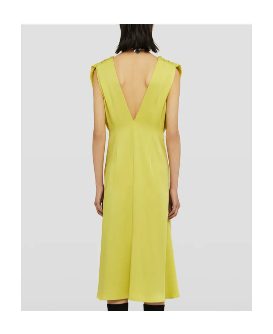 Jil Sander Gathered Crewneck Sleeveless Dress