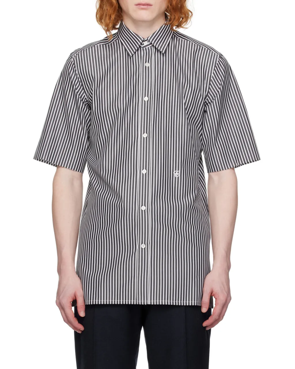 Maison Margiela C-Striped Short-Sleeved Shirt