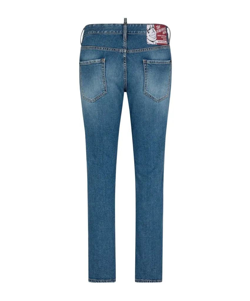 Dsquared2 Straight Leg Distressed Jeans