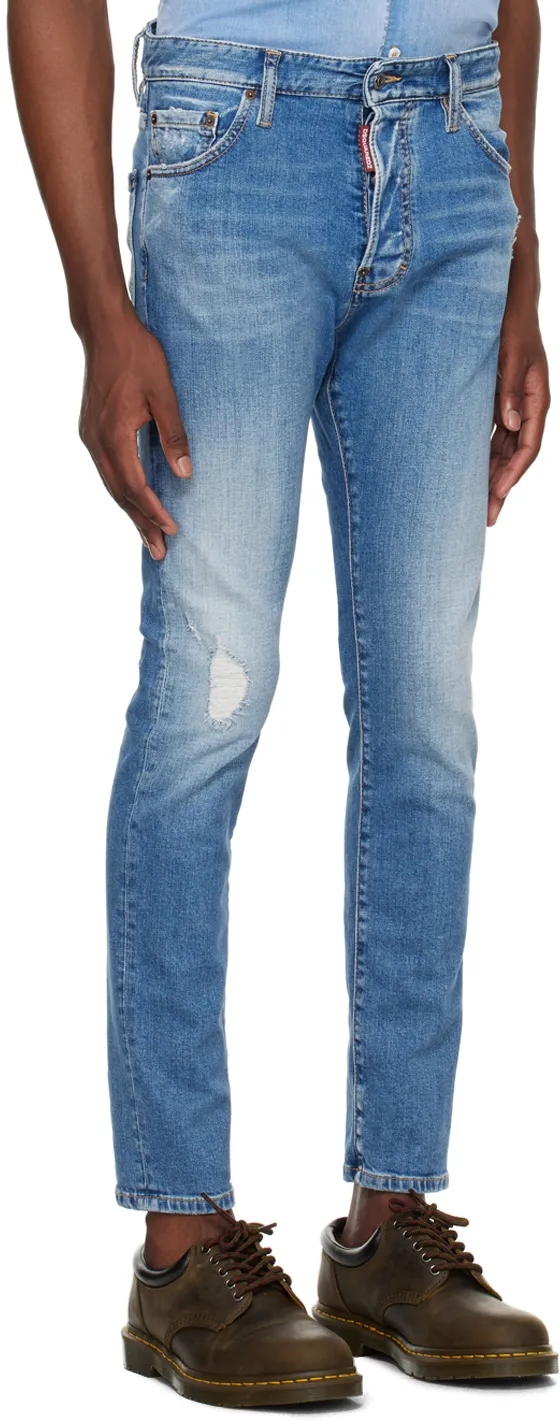 Dsquared2 Straight Leg Distressed Jeans