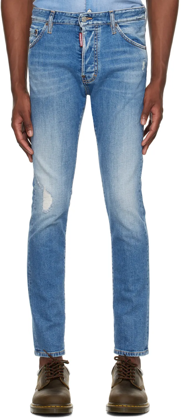 Dsquared2 Straight Leg Distressed Jeans