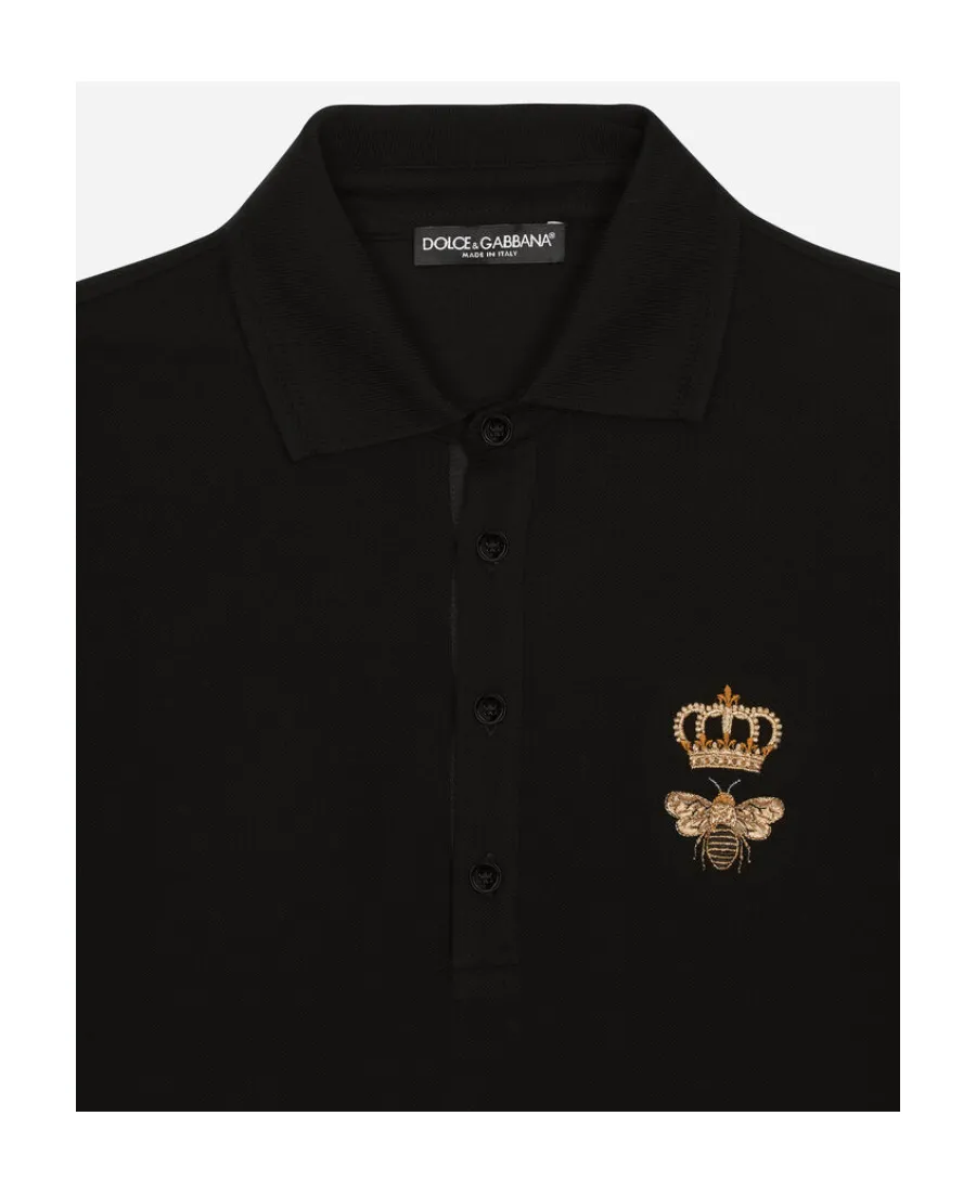 Dolce & Gabbana Logo Embroidered Polo Shirt