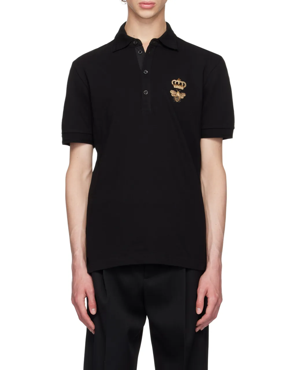 Dolce & Gabbana Logo Embroidered Polo Shirt
