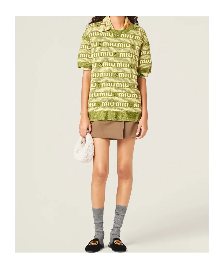 Miu Miu Short-Sleeved Crewneck Jumper