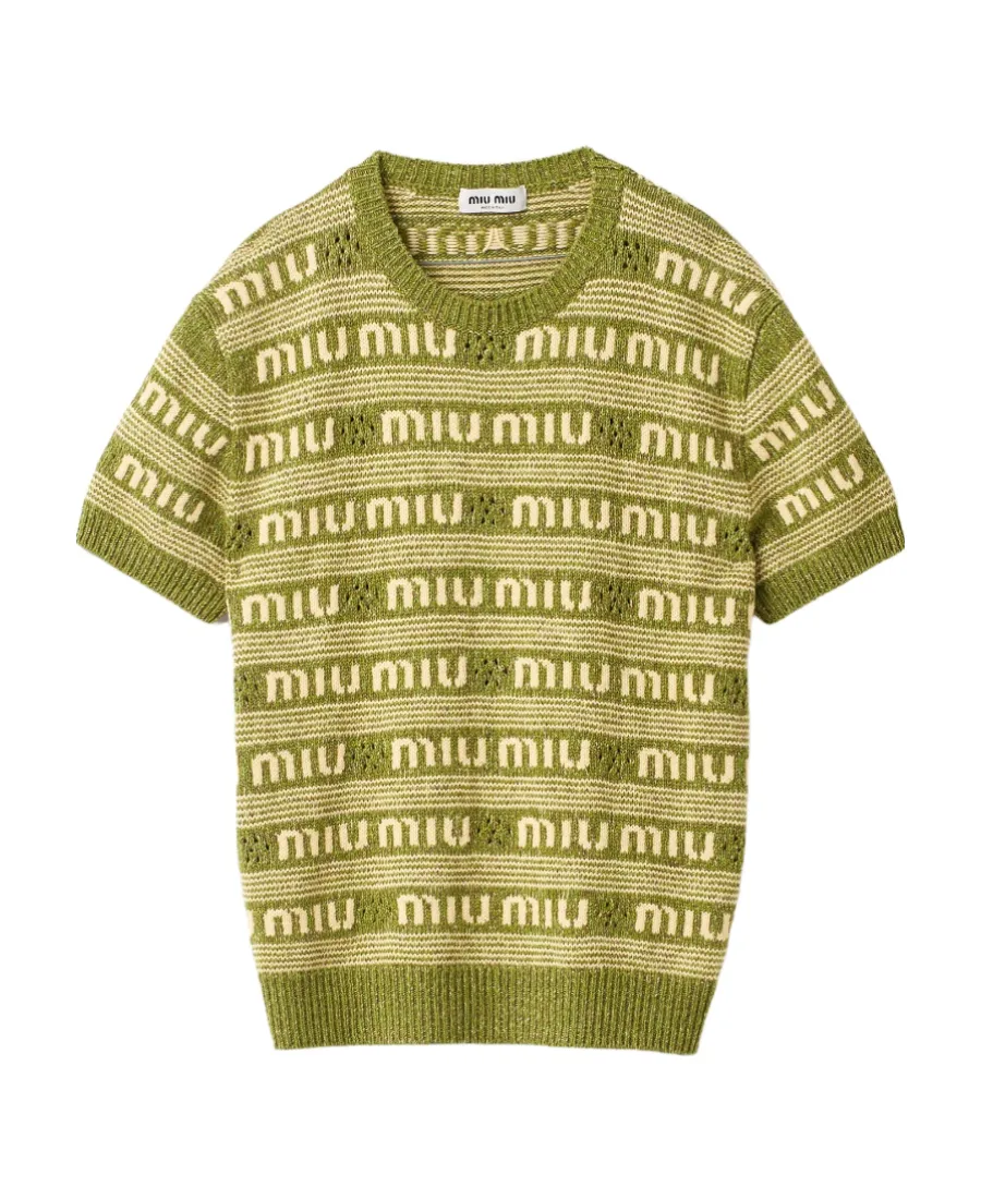 Miu Miu Short-Sleeved Crewneck Jumper
