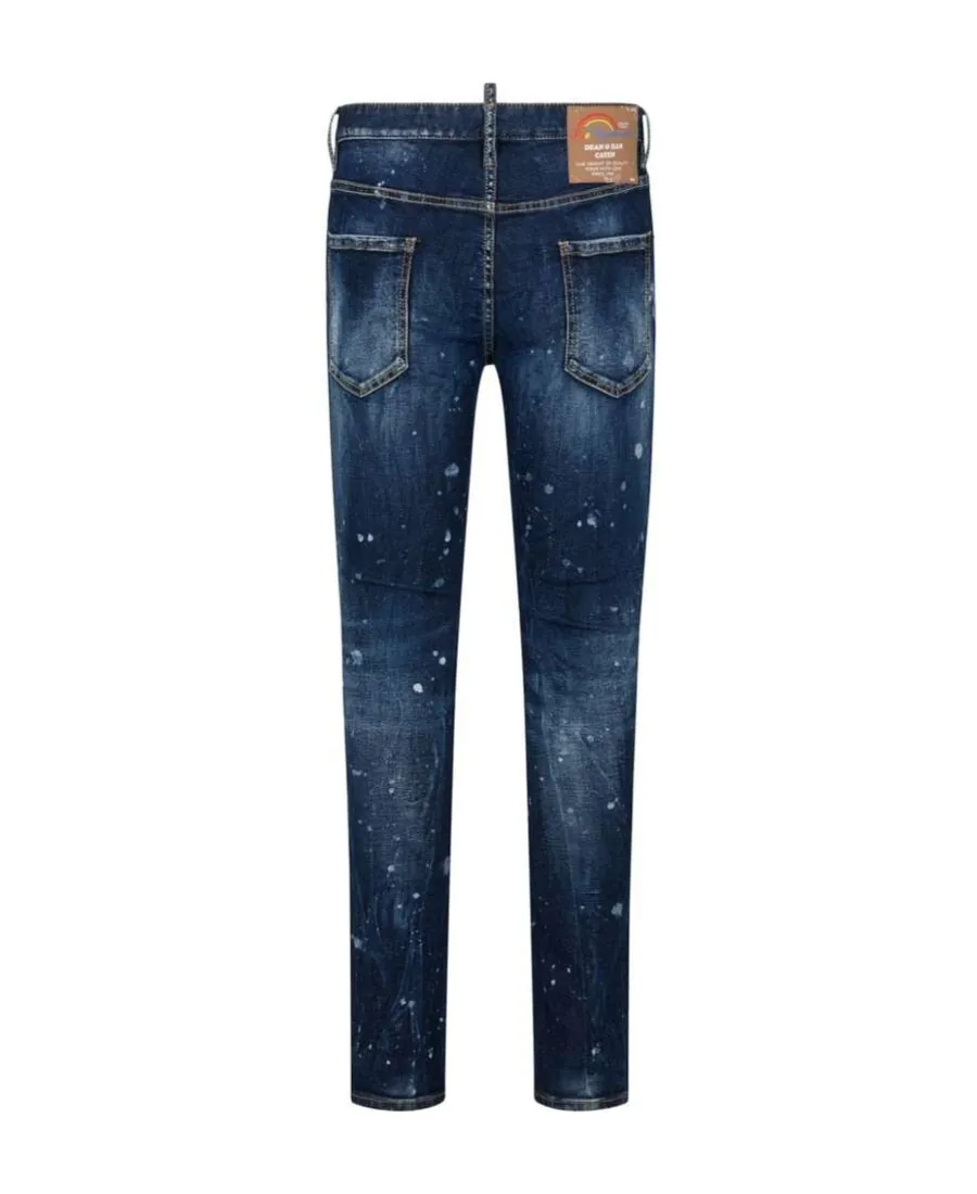 Dsquared2 Sprayed Effect Straight-Leg Distressed Jeans