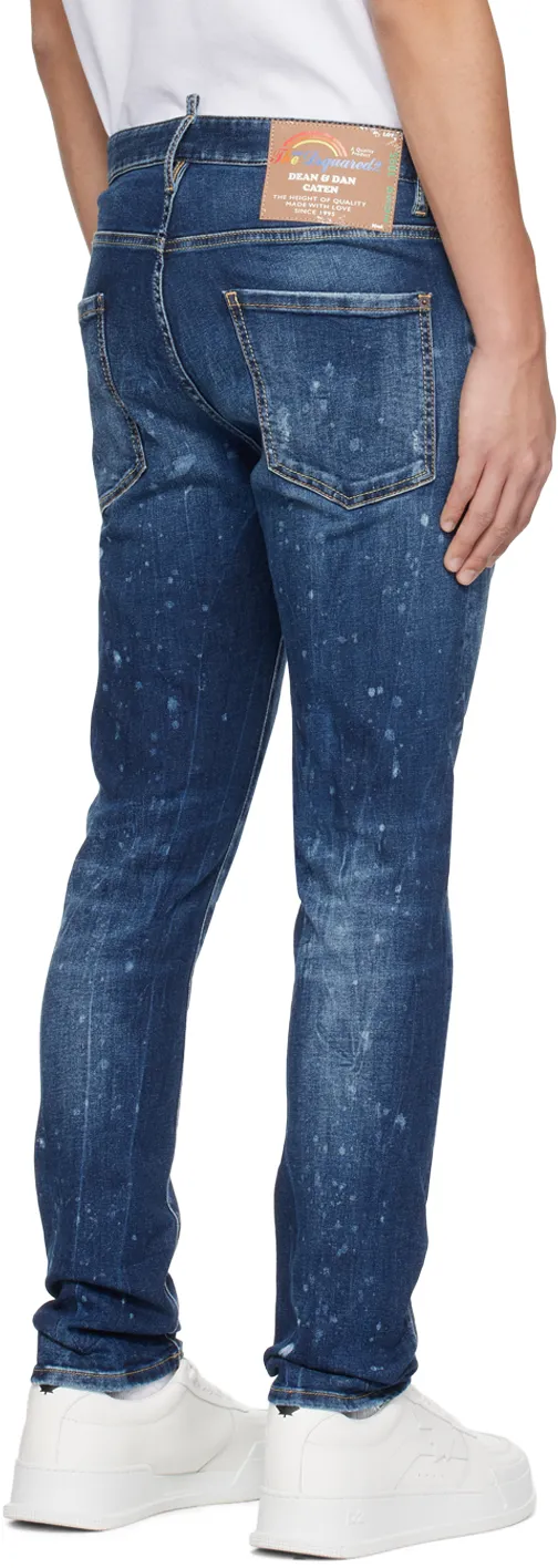 Dsquared2 Sprayed Effect Straight-Leg Distressed Jeans