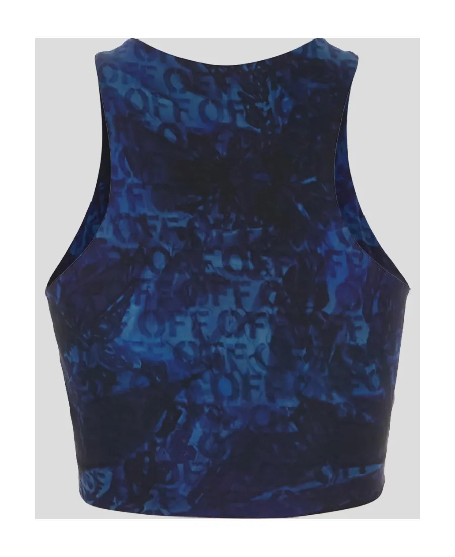 Off-White All-Over Printed Sleeveless Top