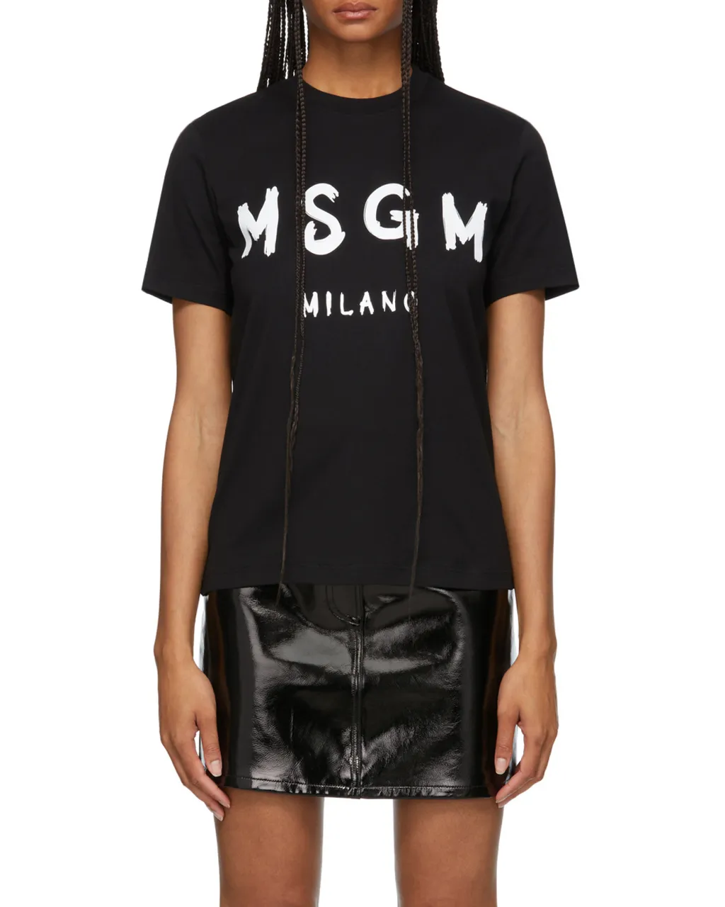 Msgm Logo Printed Crewneck T-Shirt