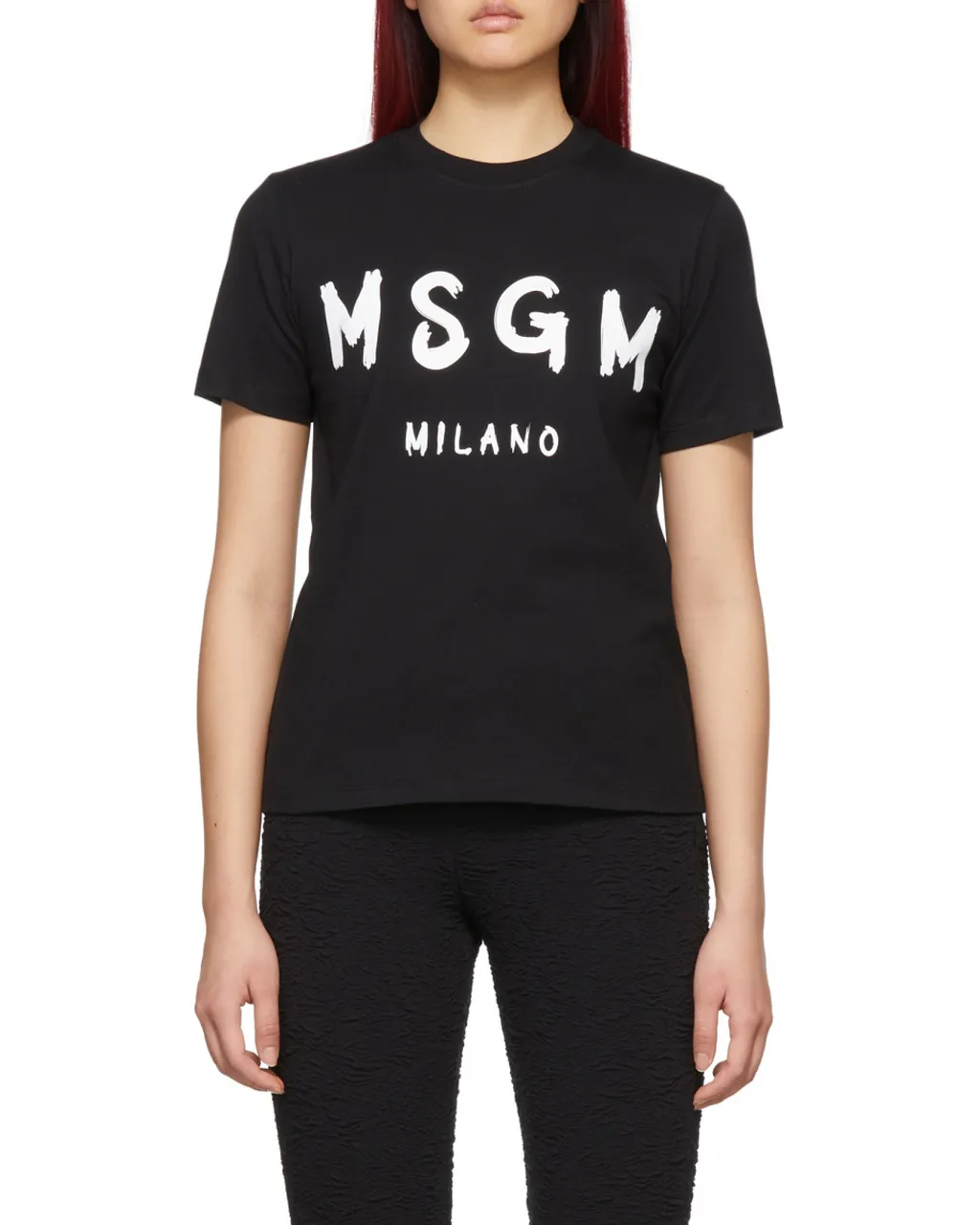 Msgm Logo Printed Crewneck T-Shirt