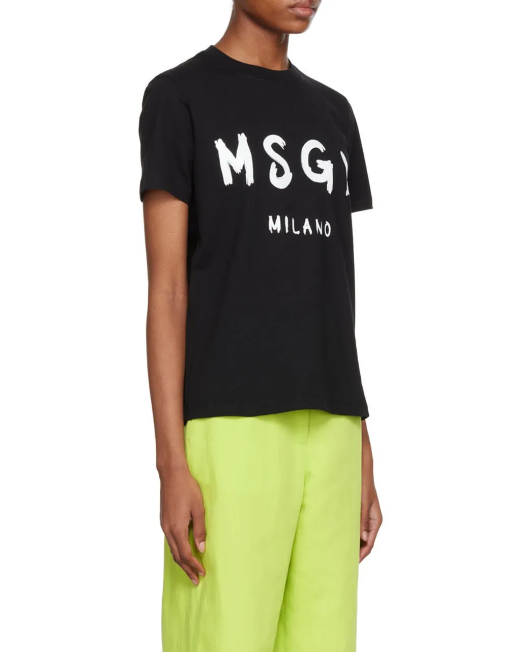 Msgm Logo Printed Crewneck T-Shirt
