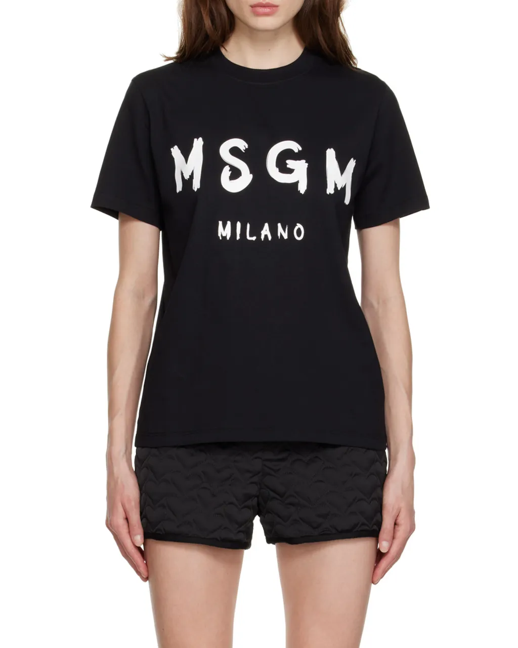 Msgm Logo Printed Crewneck T-Shirt