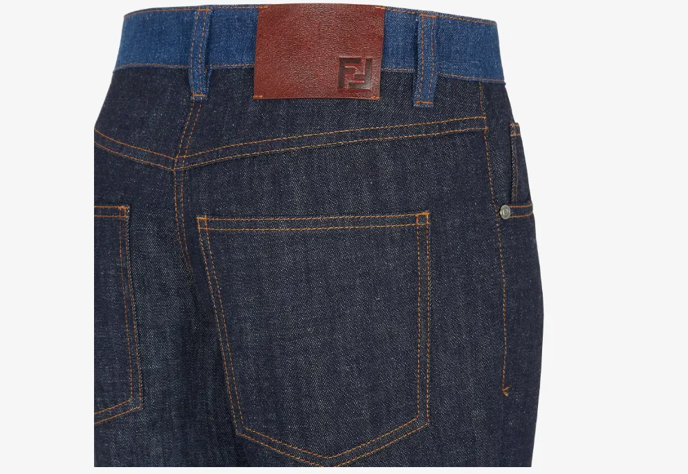 Fendi Ff Logo Slim-Fit Jeans