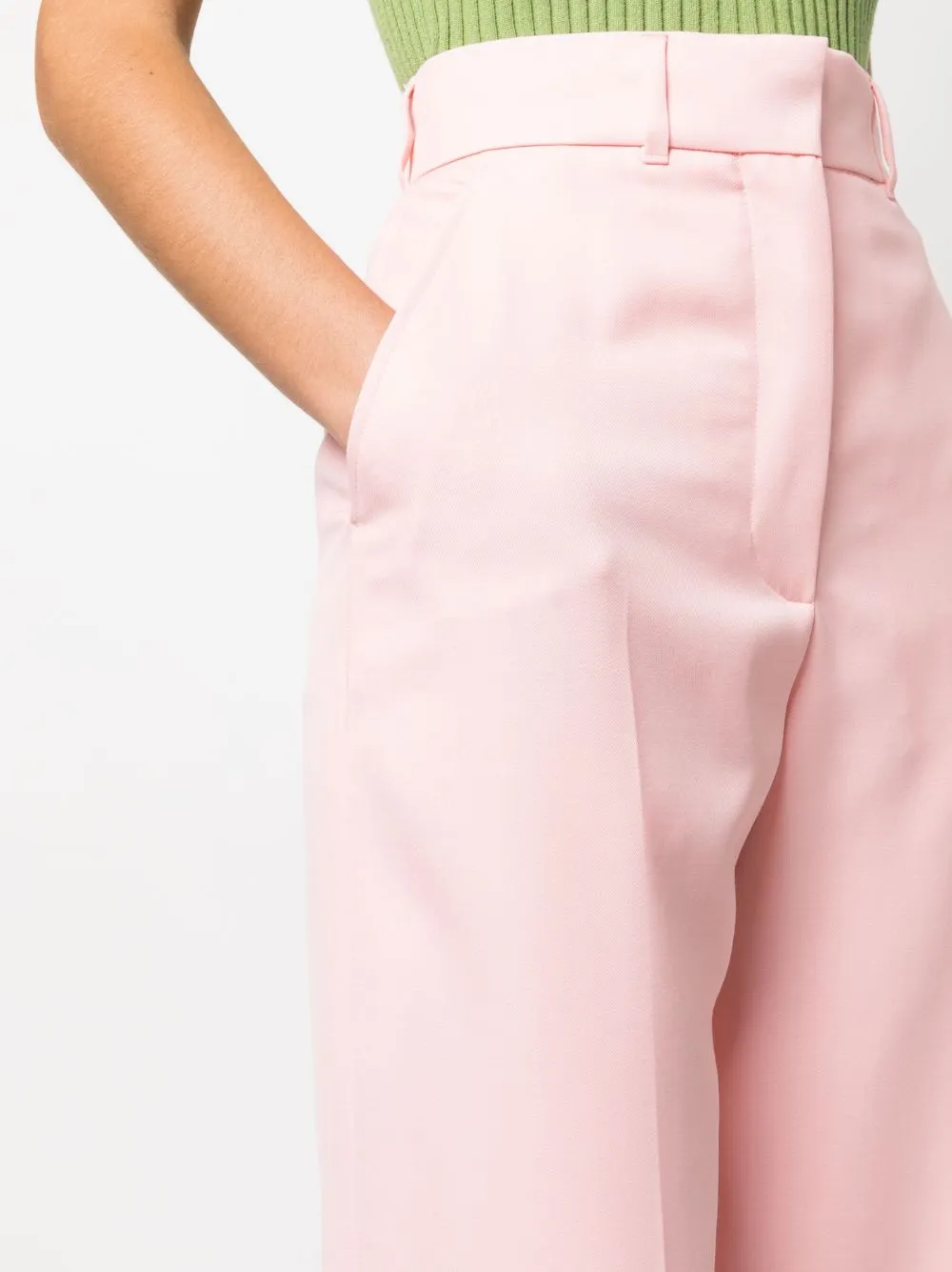 Casablanca High Waist Straight Leg Trousers
