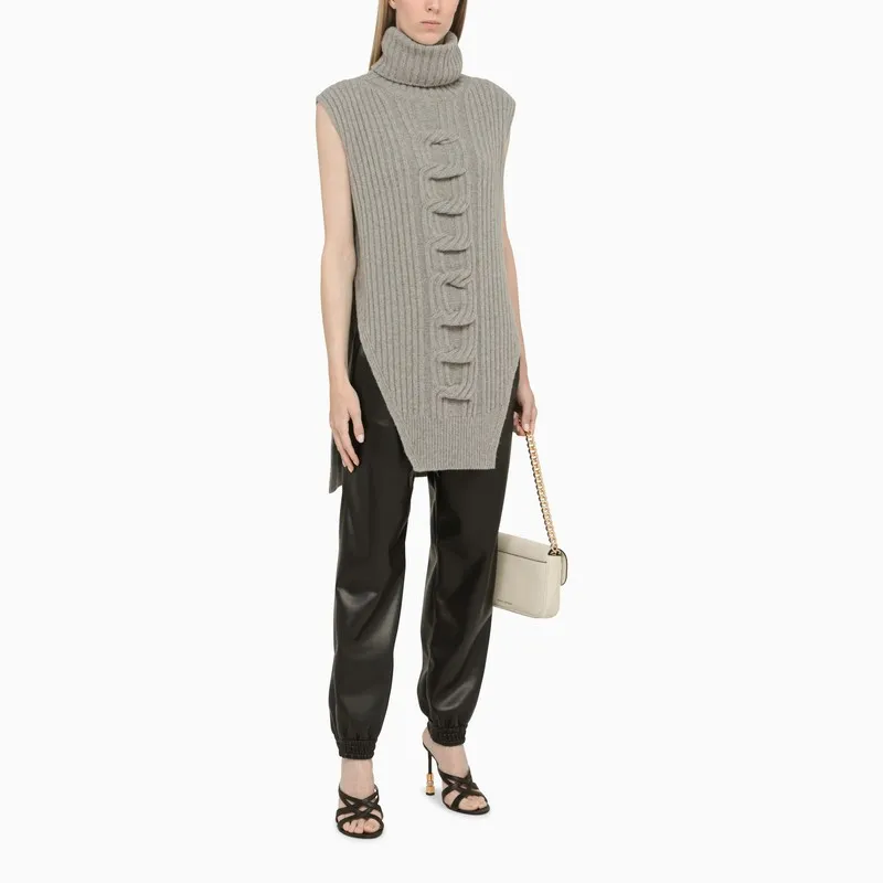 Stella Mccartney Asymmetric Hem Knitted Sleeveless Top