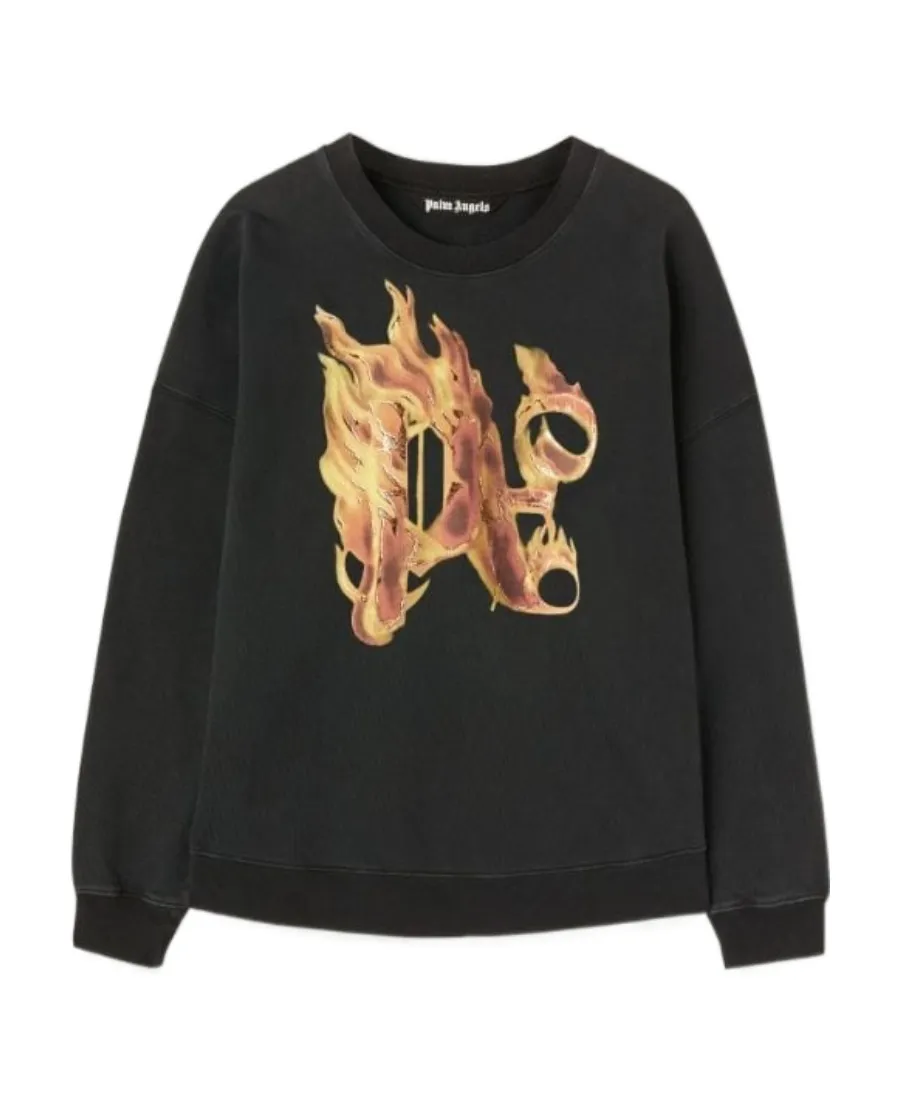 Palm Angels Logo Printed Crewneck Sweatshirt