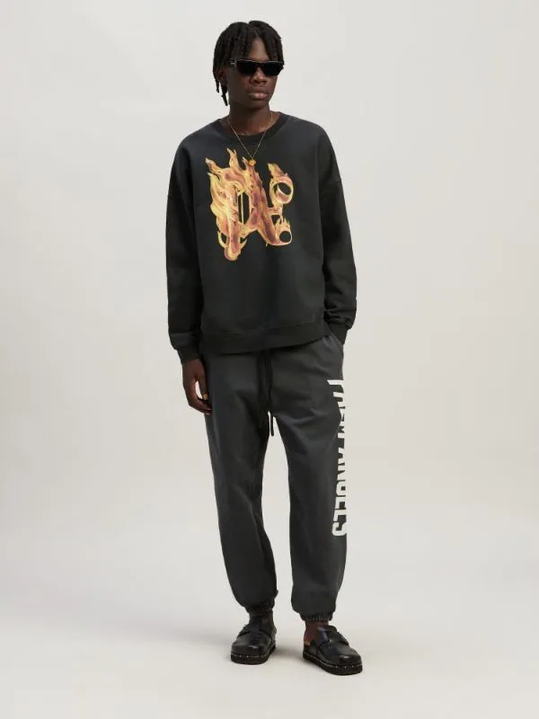 Palm Angels Logo Printed Crewneck Sweatshirt