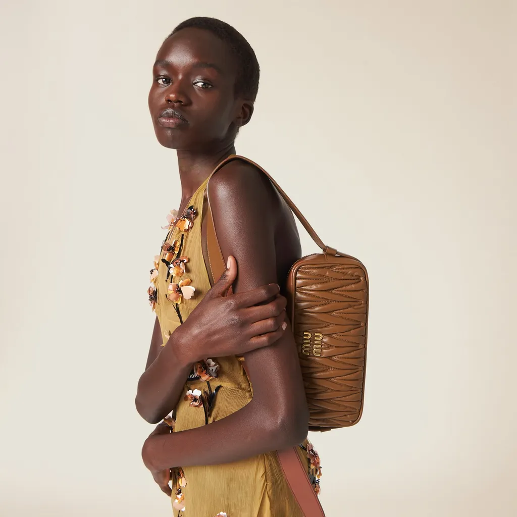Matelassé Nappa Leather Shoulder Bag