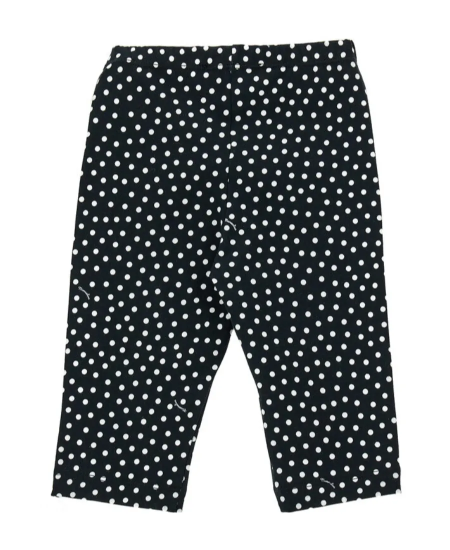 Monnalisa Polka-Dot Printed Elasticated Waistband Leggings