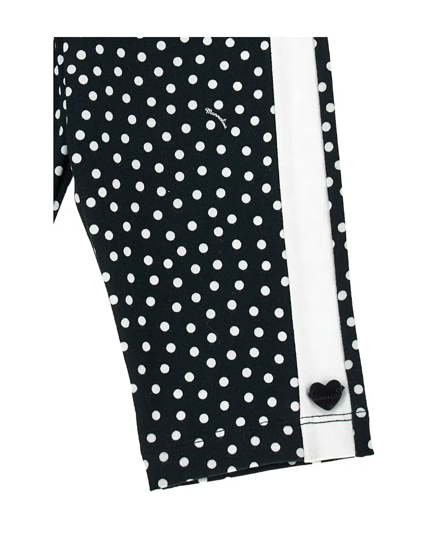 Monnalisa Polka-Dot Printed Elasticated Waistband Leggings