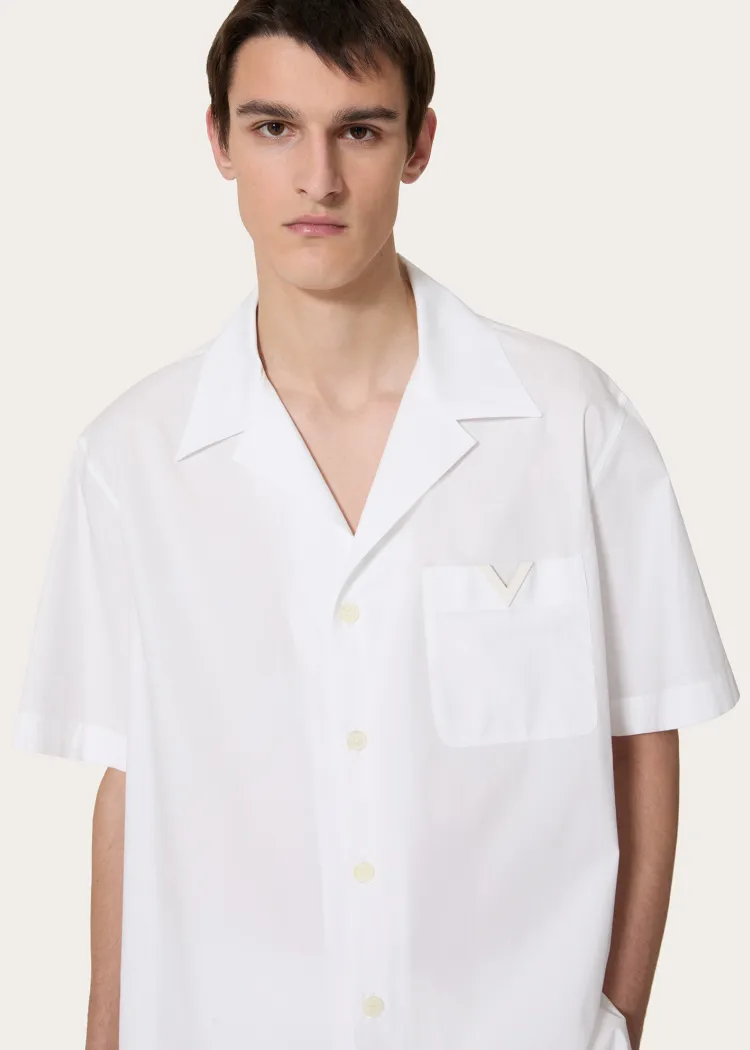 Valentino Logo Plaque Short-Sleeved Shirt