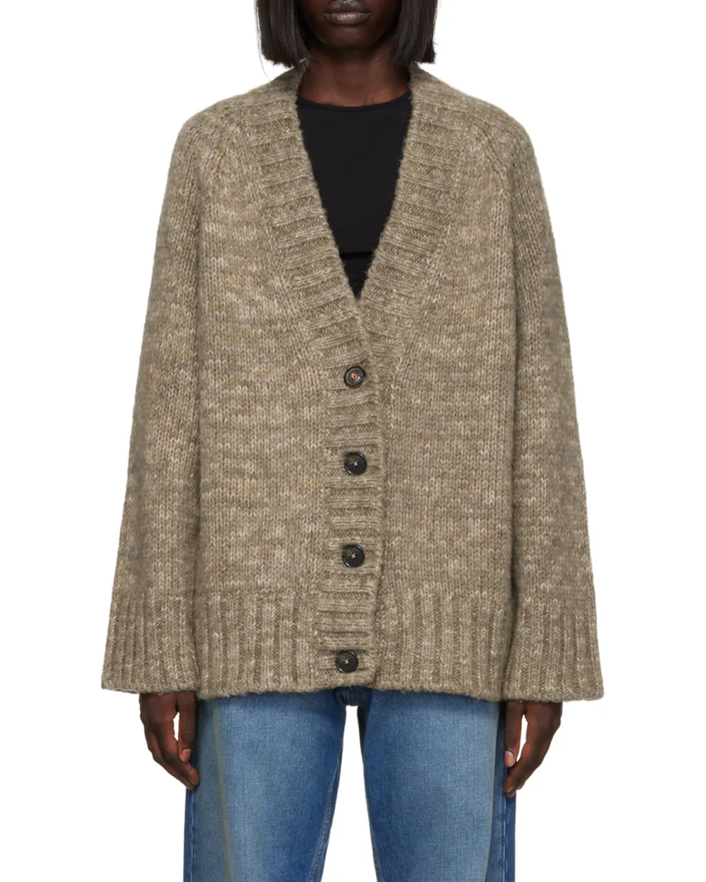 Maison Margiela V-Neck Ribbed Knitted Cardigan