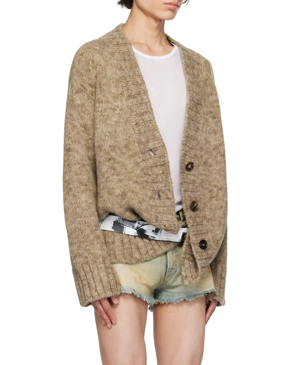 Maison Margiela V-Neck Ribbed Knitted Cardigan