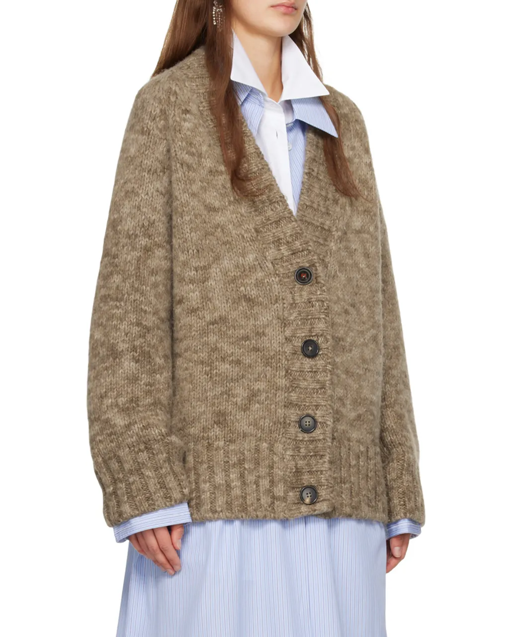 Maison Margiela V-Neck Ribbed Knitted Cardigan