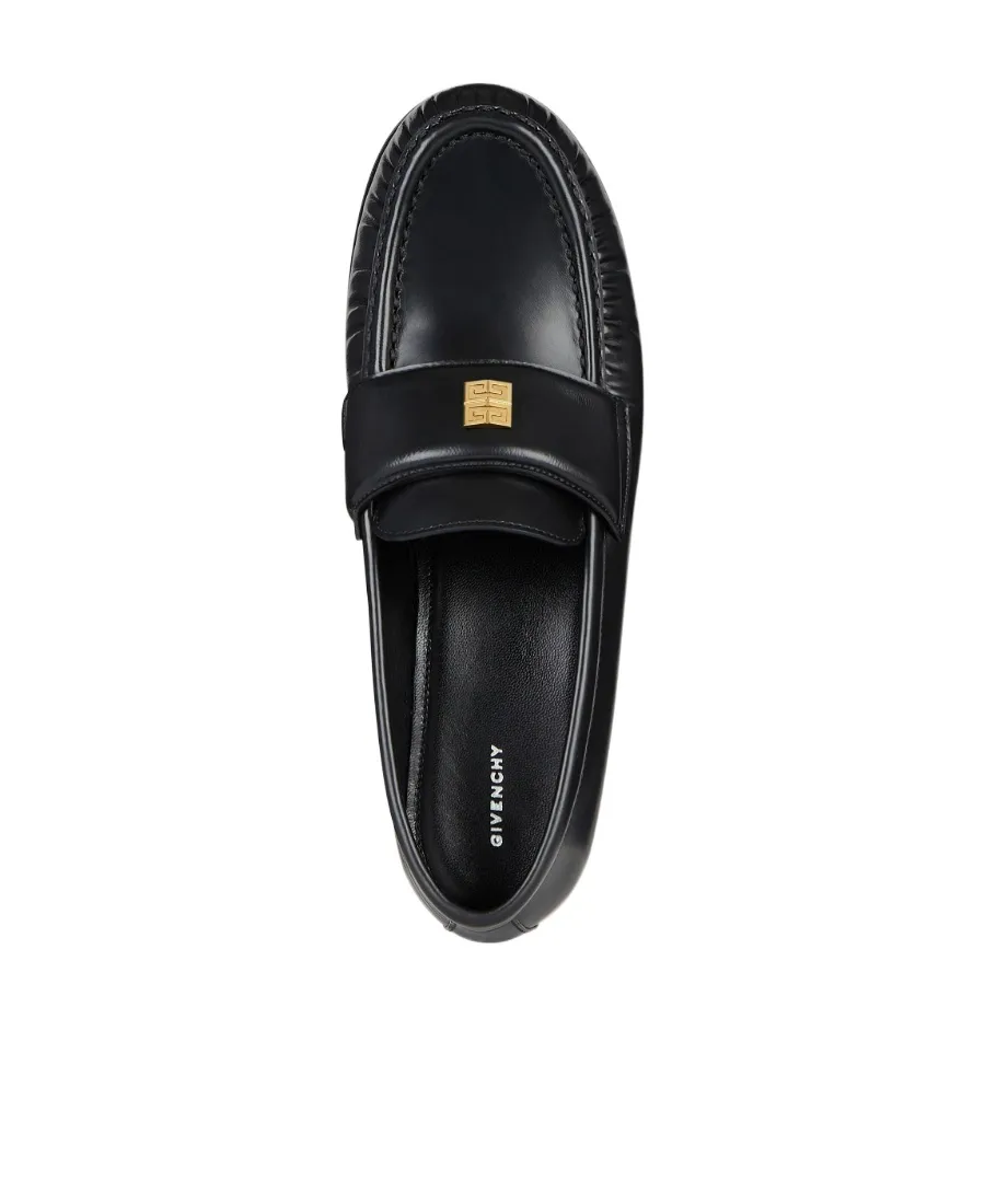 Givenchy 4G Logo Plaque Round-Toe Loafers