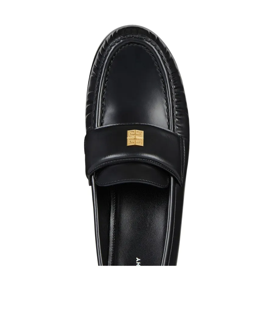 Givenchy 4G Logo Plaque Round-Toe Loafers