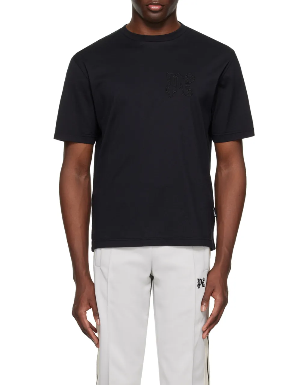 Palm Angels Monogram Embroidered Crewneck T-Shirt