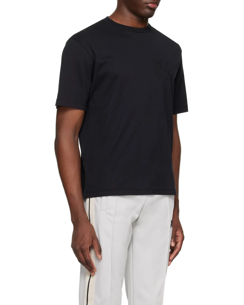 Palm Angels Monogram Embroidered Crewneck T-Shirt