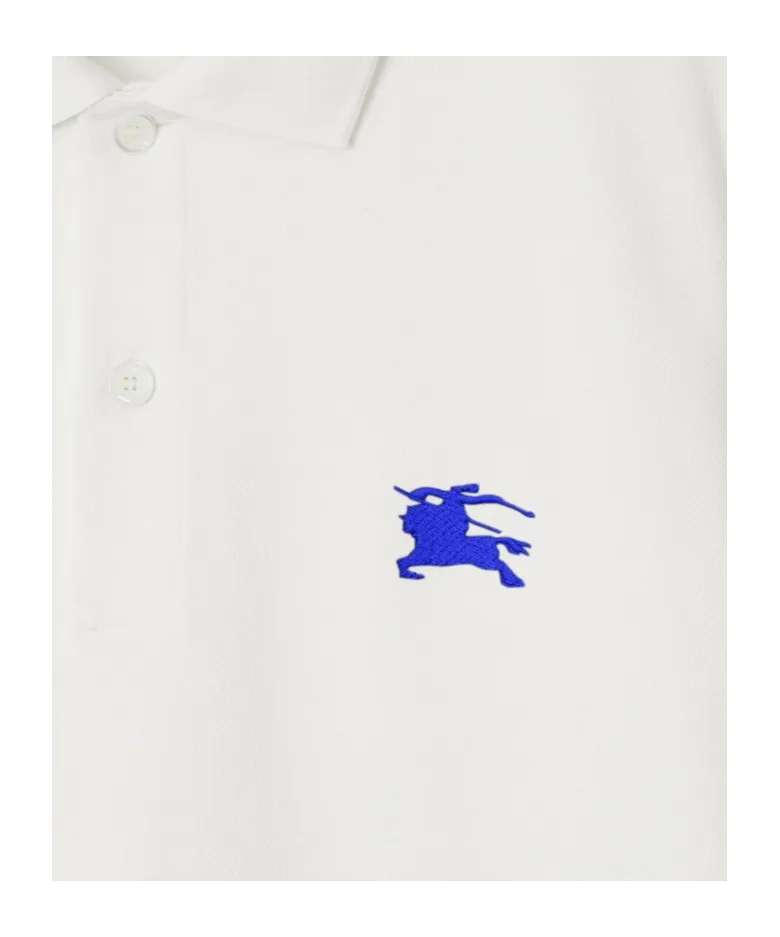 Burberry Logo Embroidered Short Sleeved Polo Shirt