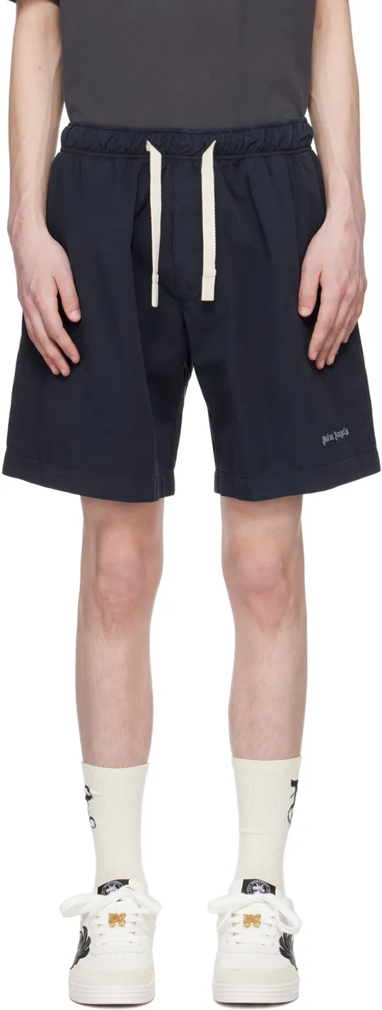Palm Angels Logo-Embroidered Drawstring Bermuda Shorts